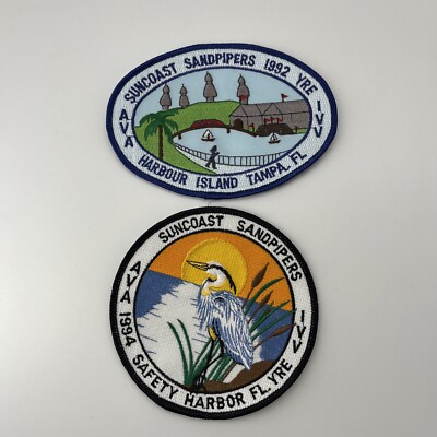 Vintage Patches Suncoast Sandpipers AVA IVV 1992 Tampa and Safety Harbor FL 1994