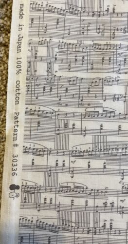 Musical Music Notes Fabric Moda Basic Grey 30336 Japan BTY Piano Concert Lines - Picture 3 of 5