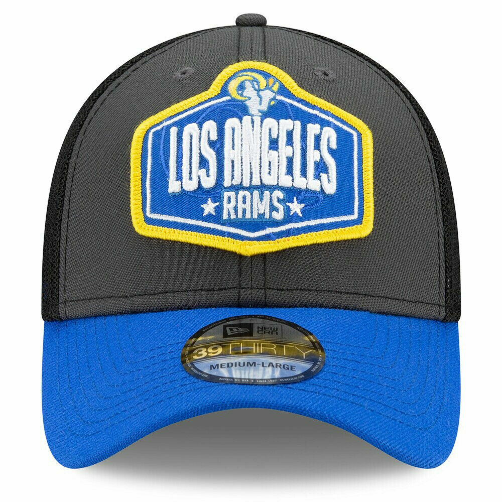 New Era Los Angeles Rams Draft Mesh Back 39THIRTY Stretch Fitted