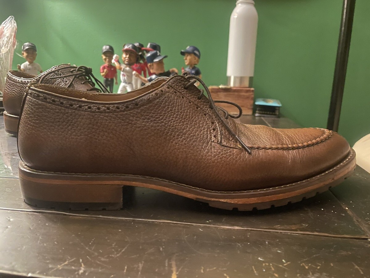 Alan Payne Deer Leather Oxford Split Toe Shoes Handmade 8.5 M Winbley Cognac Men main image 2