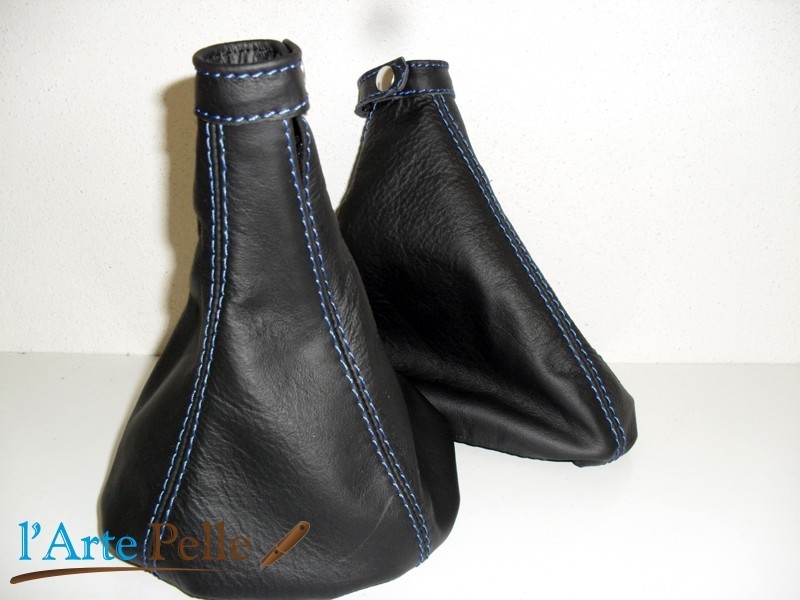Alfa Romeo 147 Genuine Leather Brake Handle Kit Shift Knob + Front & Post Covers Interior Trim