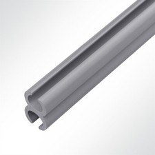 Lysel Doppelkederschiene Kunststoff Grau für Keder 5,0-8,0mm  Länge 2 Meter