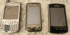 Lot 3 Vintage Cell Phones, Not Tested. Palm Treo, Blackberry And Verizon Lg.