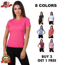 Hering Ladies Basic Stretch CrewNeck T-shirt 02QQ 100% Cotton