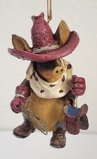 Armadillo Christmas Ornament Cowboy Theme As/Is