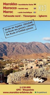 K13: Tafraoute nord - Tizourgane - Igherm 1:120.000 GPS - Waypoints | 2 S.