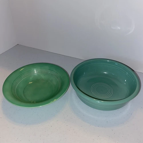 Cereal Soup Dessert Berry BOWL meadow green FIESTA 2 Bowls