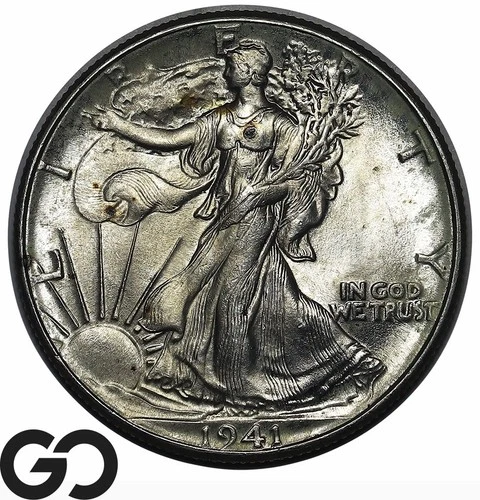 1941 Walking Liberty Half Dollar, Gem BU++