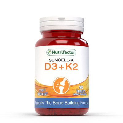 Vitamin D3 + K2 90 Tabs - 1000 IU D3 + 45 mcg K2 - Immune, Bone & Heart Support