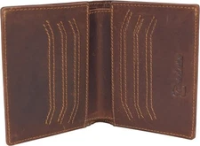 Mens Slim Bifold Vintage Leather Wallet RFID Blocking Vertical Credit Card...