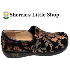 Women's Alegria Kara Professional Floral Brocade Leather Clogs Shoes US 9 EU 39