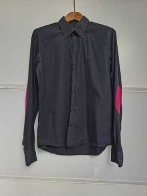 7camicie | Herren | Hemd | Slim Fit | Schwarz | Pink | Gr. M