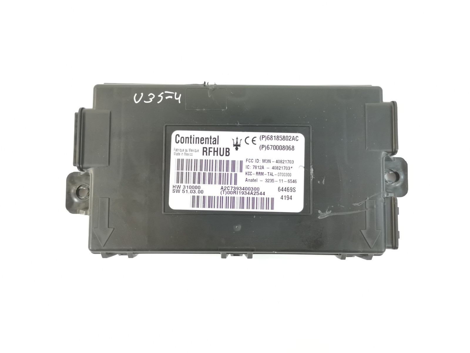 Maserati Ghibli 3.0 2015  Theft Passive Entry Control Module 68185802AC OEM