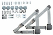 1964-1975 Gm Car Grey Shoulder Belt Kit Aviation Buckles Hardware