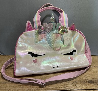 NEW NWT Miss Gwen's OMG Pearl Rainbow Glitter LOVE Unicorn Duffle Dance Bag CUTE