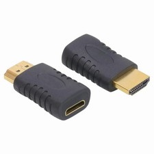 Gold-Plated HDMI to Mini HDMI Adapter, Male to Female, 1080P