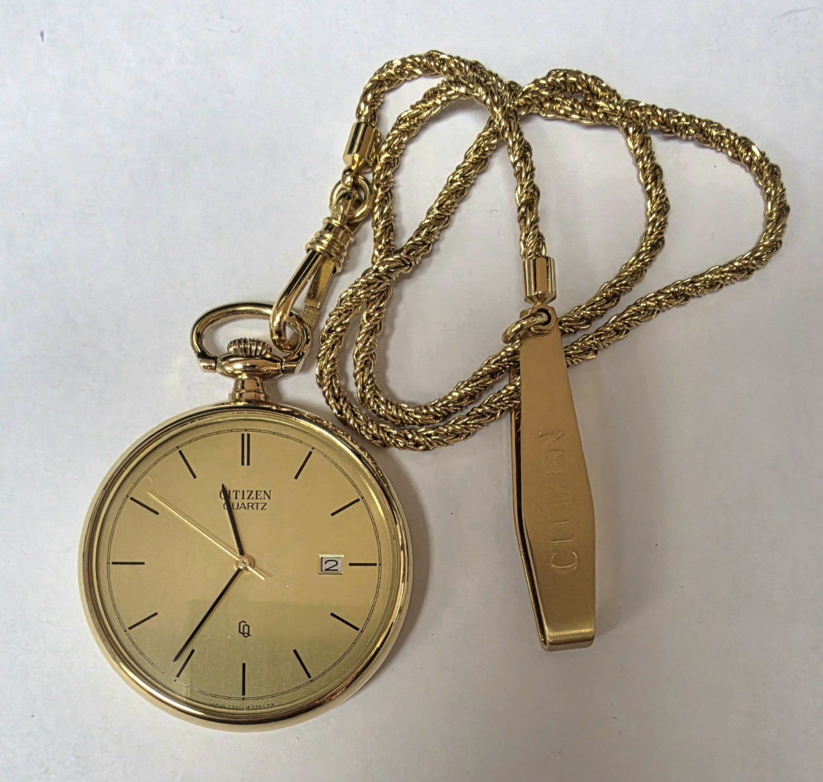 【フラメグ稼動品】CITIZEN POCKET WATCH懐中時計 17石 Citizen Pocket Watch Quartz Vintage 1980's - USED Wor… - Gem