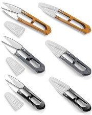 6 Pack Sharp Thread Snips with Safety Covers Storage Case, 4.1" Upgraded 42...