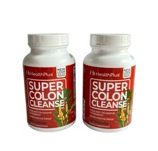 2x HealthPlus Super Colon Cleanse 240 Capsules Herbal Supplement New 05/2027