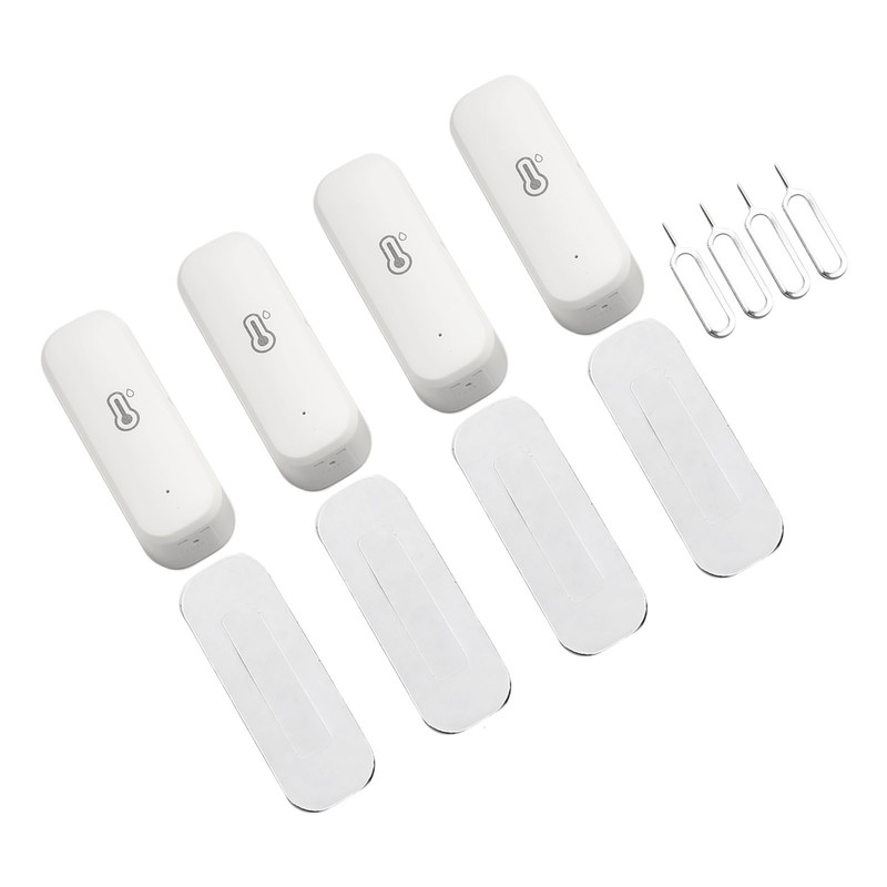 4PCS For Zigbee Temperature Sensor with Humidity Detection Indoor White
