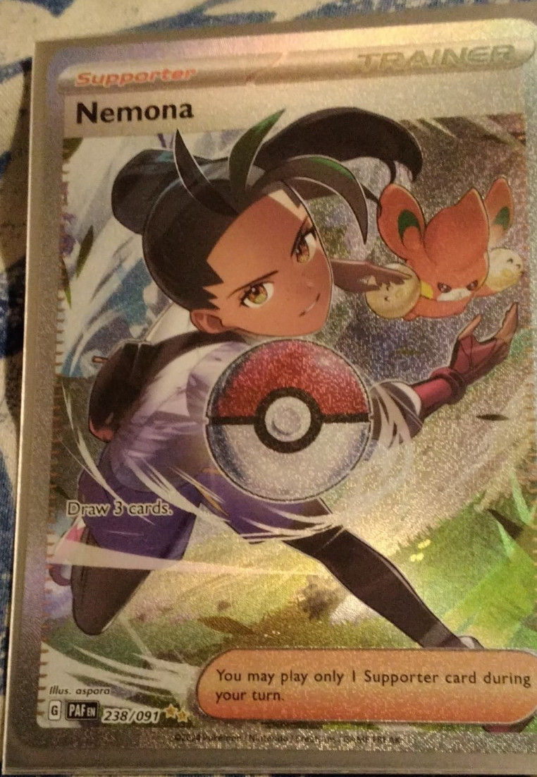 Pokémon Nemona 238/091 SV: Paldean Fates Special Illustration Rare Full Art Holo