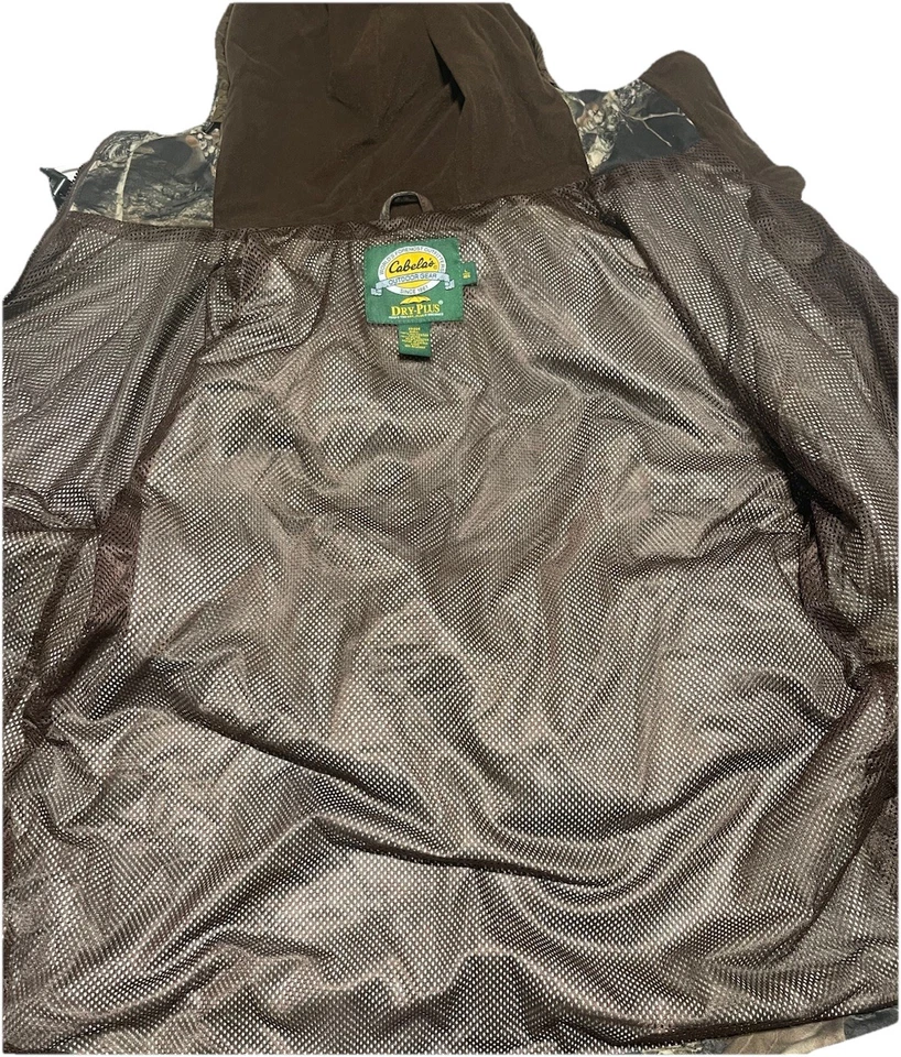 Cabelas Jacket Mens Large Camouflage Mossy Oak Break-Up Hooded Dry-Plus Hunting - Image 4 of 4