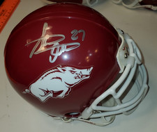 70s S  STEVE ATWATER  ARKANSAS RAZORBACKS MINI HELMET SIGNED.