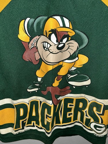 vintage 90’s Taz looney tunes green bay packers nfl child’s jersey retro devil - Picture 4 of 7