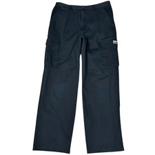 Vintage Y2K Aeropostale Cargo Pants Mens 33x32 Faded Navy Baggy Skater Utility