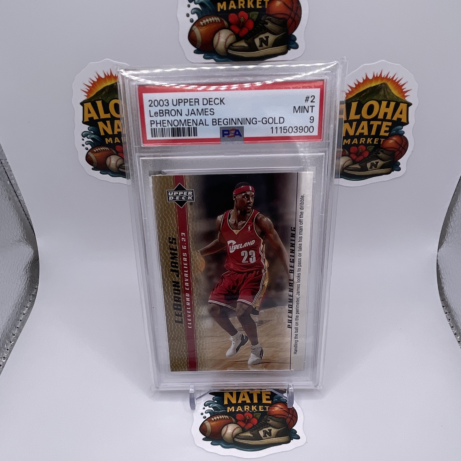 Upper Deck 2003-04 LeBron James Phenomenal Beginning Gold #2 RC PSA 9