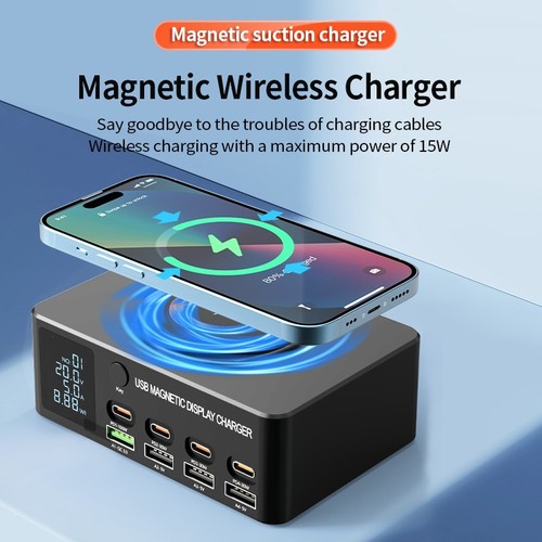 140W 1+8port Fast Smart Charger Digital Display for Phone Tablet laptop PD+QC3.0 - 第 18/19 張圖片