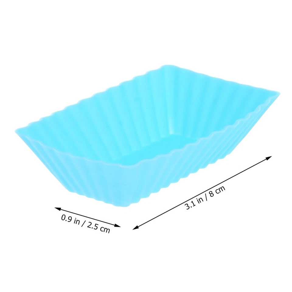 12 Pcs Cupcake Backform Silikonform Tortenstücke Muffinbecher Backförmchen - Bild 2 von 4