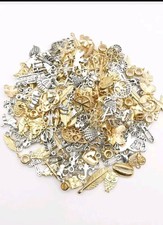50 Pcs Gold & Silver Charms Jewellery Making DIY  Bracelet Pendant Necklace UK