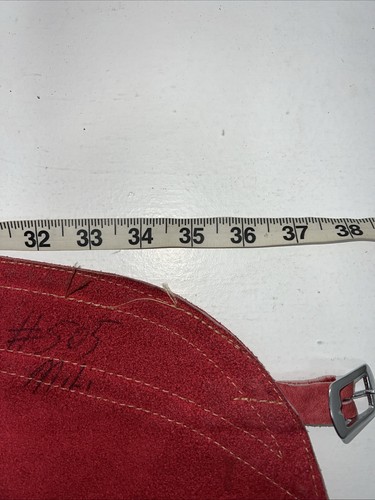 Neu aus altem Lagerbestand rote Chap-Parel Show Chaps mit Fransen verstellbare Taille 38" I-74 - Bild 8 von 17