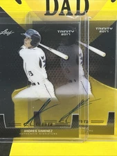 2017 Leaf Trinity Clear Auto Gray Andres Gimenez #CA-AG1 Auto