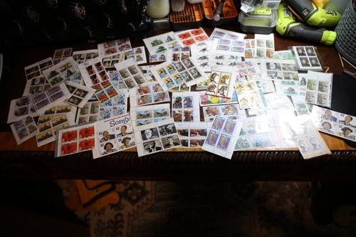 US Stamps $82+ Face Value Lot MINT Collectible .32c Bulk Postage Blocks, Strips,
