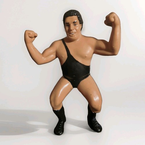 VINTAGE LJN WWF ANDRE THE GIANT BLACK STRAP WRESTL...