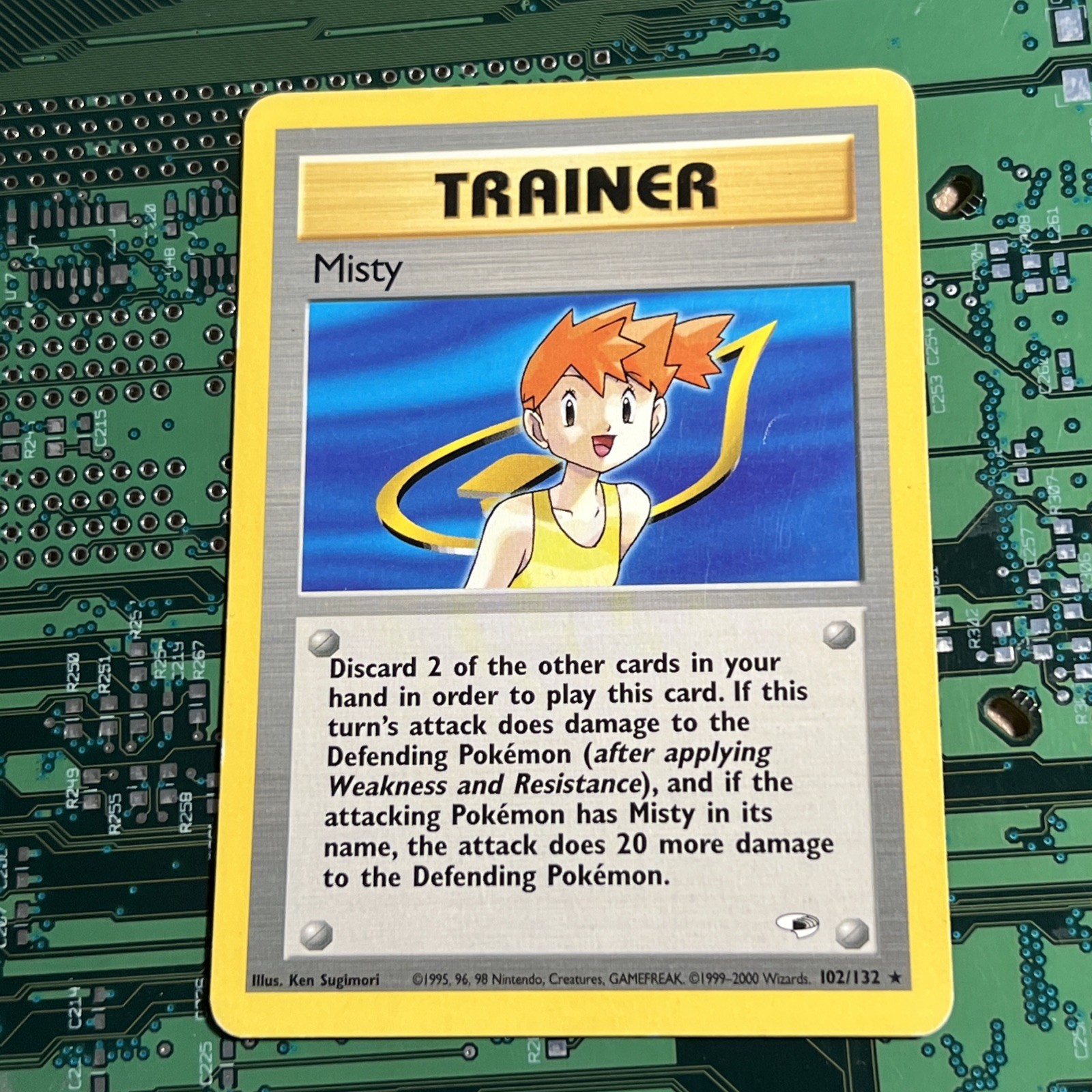 Misty 102/132 Gym Heroes Trainer Rare Pokemon Card  WOTC Vintage MP