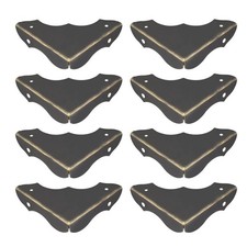 Metal Desk Corner Protectors Table Edge Cover Guard 40x40x9mm Bronze Tone 8pcs
