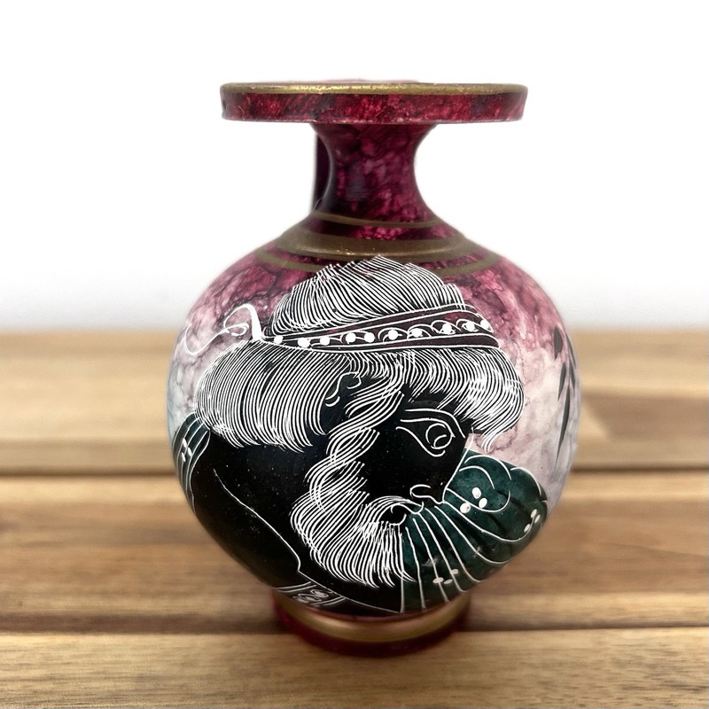 Greek Museum Replica Vase Handmade Art Pottery Ancient Greece Greek God 4”