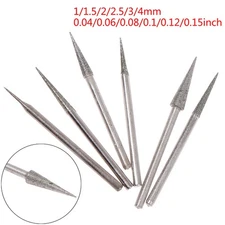 6Pcs 1-4mm Diamond Grinding Head Needle Bits Burrs Engraving Carving Tool 2.3zd