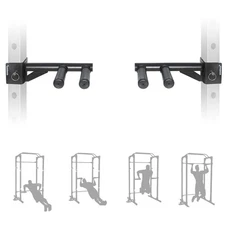 Dip Bar Attachments for 2" x 2" or 3" x 3" Power Rack - Narrow & Wide Dips Do...