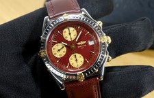BREITLING 39mm Chronomat Acciaio-Oro B13050.1 Cronografo Automatic BOX Rosso red