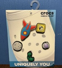 Crocs Jibbitz Charms Original Uniquely You 5 Pack Outer Space / Aliens Set - NEW