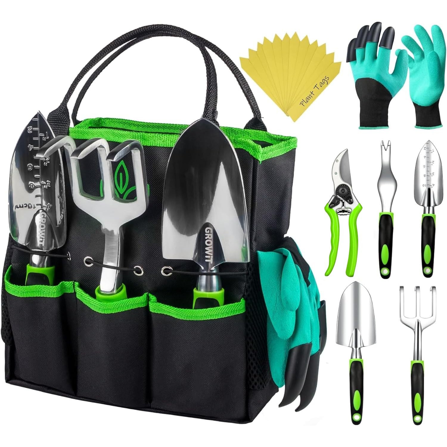 Heavy Duty Garden Tools 22 Pieces Set - Rust Proof, Durable Gardening Supplies