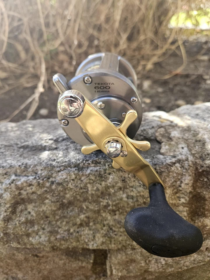 Shimano tekota 600 Levelwind Spooled with Braid Barely Used ! - Image 2 of 4