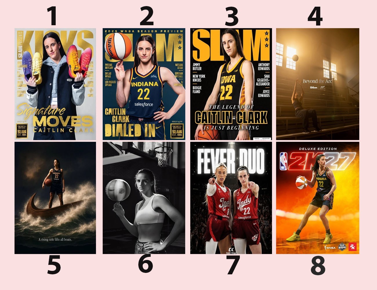 Caitlin Clark Basketball Star Sports Wall Art Poster 