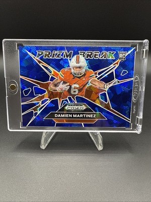 2025 Panini Prizm Draft Damien Martinez Prizm Break Blue Ice /149   Oregon St