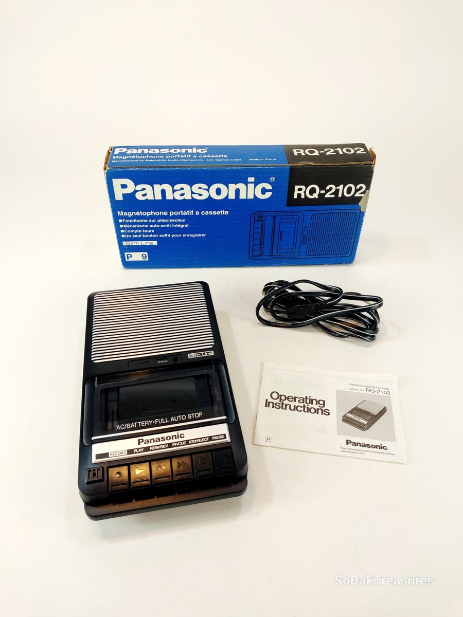 【激レア】Panasonic パナソニック製 カセットレコーダー RQ-2102 Panasonic RQ-2102 Portable Cassette Recorder - Black for sale