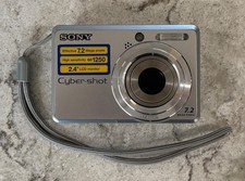 Sony Cybershot DSC-S730 Digital Camera 7.2MP Silver / NOT WORKING - FOR PARTS